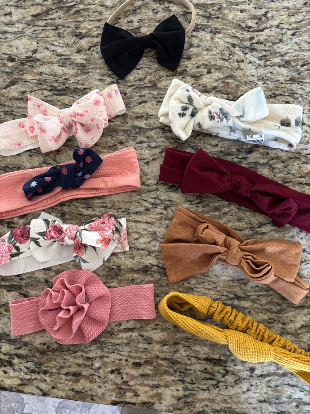 Baby girl headband/bow set